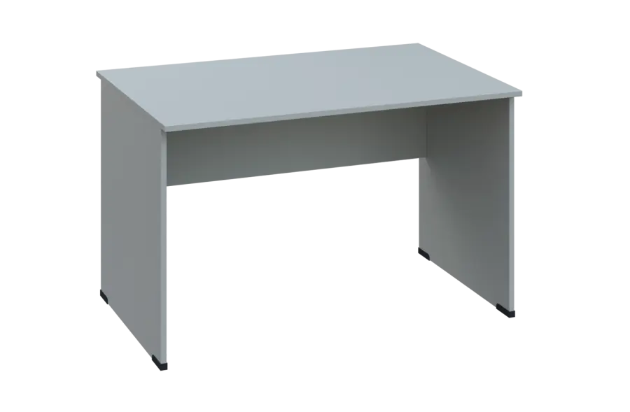 EPL 18 - 12 stůl kancelářský, dřevěná podnož, deska 18 mm, široký 1200 mm, šedá